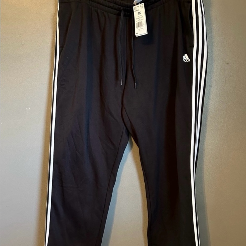 NWT Adidas size 4x womens full length 3 stripe logo straight leg sweat pants.